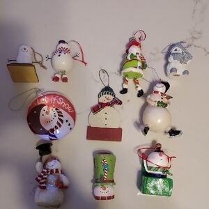 Festive Snowman Holiday Ornament Set